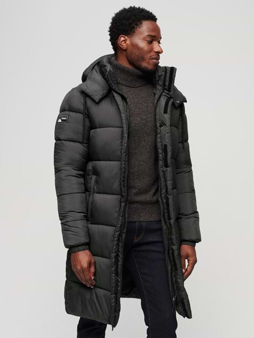 Longline puffer sales jacket mens