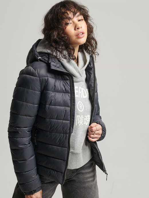 Superdry Hooded Classic Puffer Jacket - Women's Womens Jackets