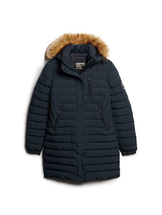 Superdry Women s Fuji Hooded Mid Length Puffer Jacket Nordic