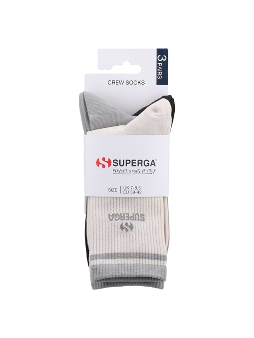 Superga Crew Socks Unisex Grey