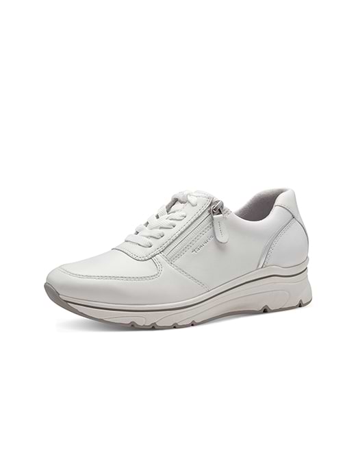 Tamaris Women's Leather Sneaker White/Silver