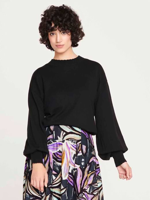  Thought Clothing Women's Laurenna Organic Cotton Sweater Black