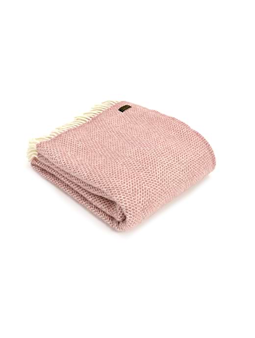 Tweedmill Textiles Beehive Throw Dusky Pink