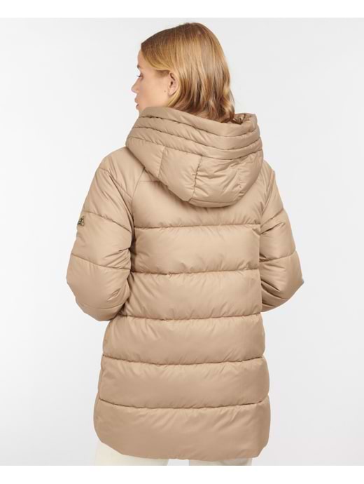 Barbour tidepool quilted hooded jacket olive clearance