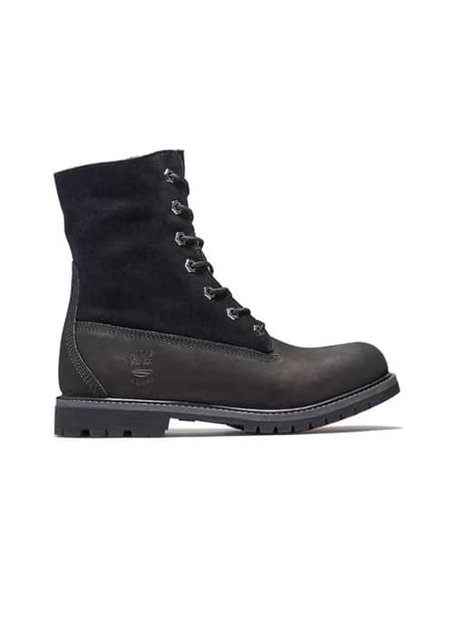 Timberland Women s Authentic Fold Over Teddy Fleece Boot Black