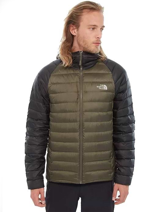 The North Face Trevail Hooded Down Jacket New Taupe Green/Black