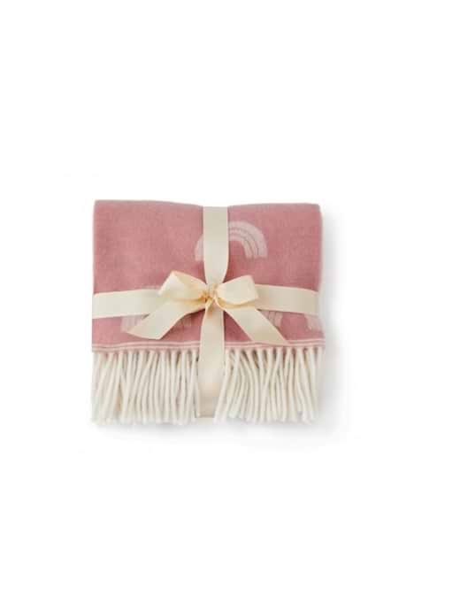 Tweedmill Merino Baby Blanket Rainbow Pink -75x100cm