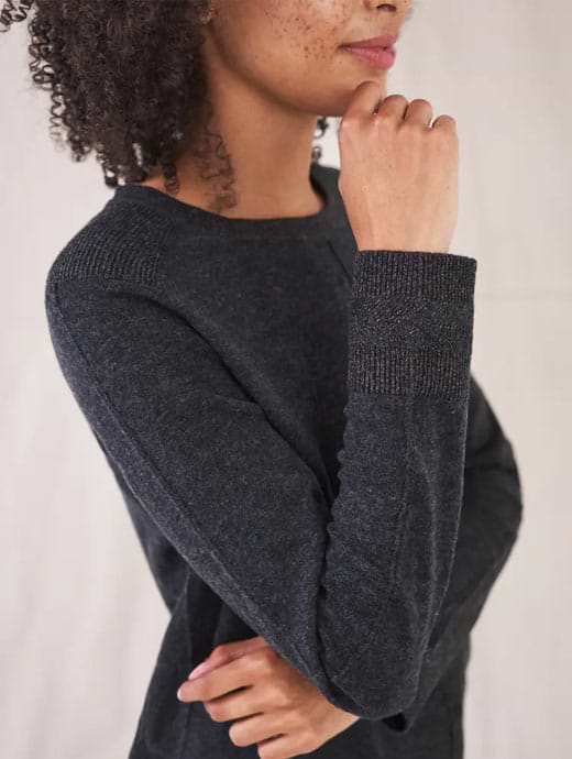 White Stuff Urban Sparkle Jumper Charcoal Grey