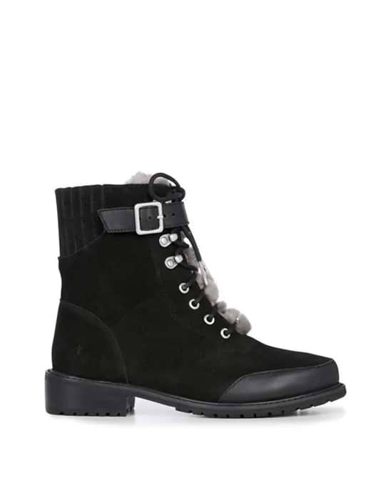 Emu Waldron Mix Mid Calf Suede Boot Black Griggs