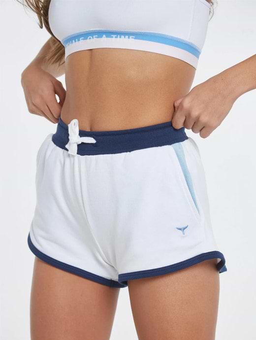 Whale of A Time Clothing St Ives Shorts  White/ Light Blue / Navy