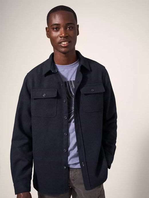 Mens 2024 overshirt navy