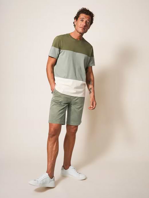 Slim Chino Shorts - Khaki Green