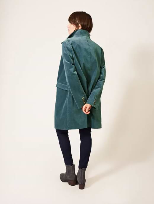 White Stuff Women s Karla Velvet Coat Mid Teal