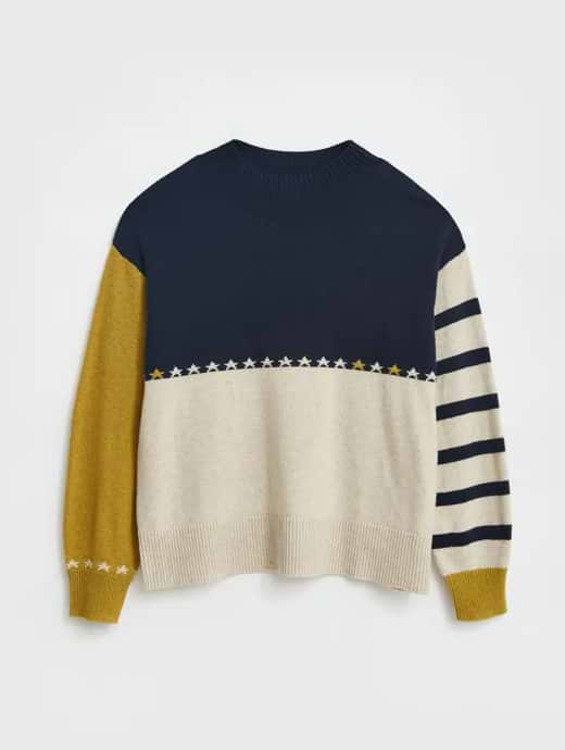 White stuff star top jumper