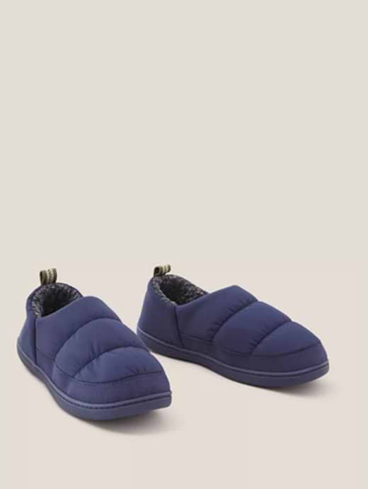 White Stuff Women s Nylon Puffer Slipper Dark Navy