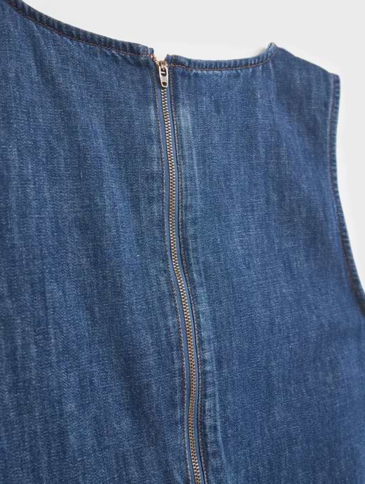 White Stuff Women s Pippa Denim Pinafore Dress Mid Denim