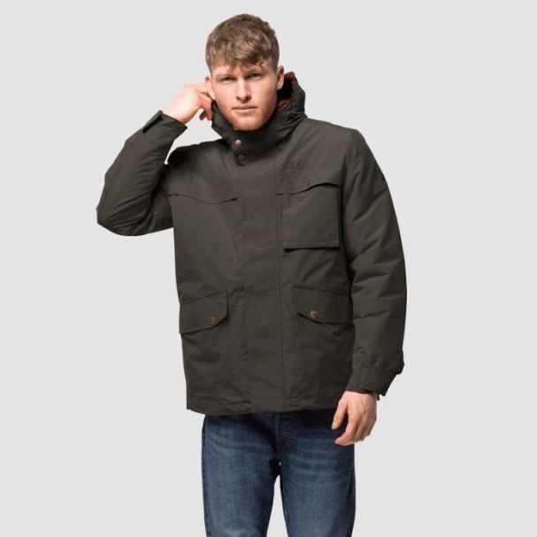 Jack Wolfskin Men s Wildwood Jacket Brownstone
