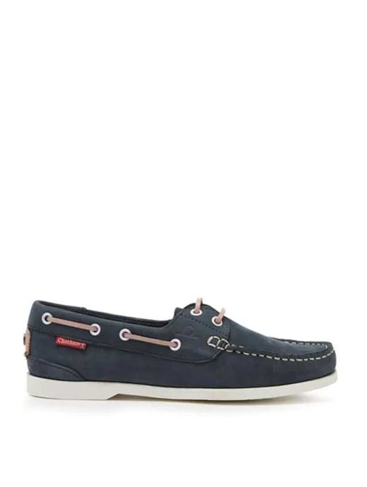 CHATHAM WILLOW BOAT SHOE NAVY/PINK