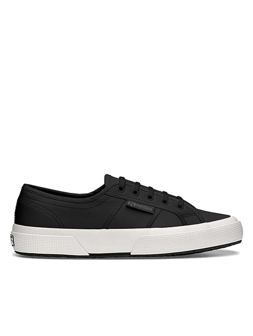 Black leather superga womens cheap