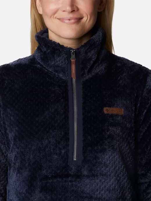 Columbia Women's Fire Side Quarter Zip Sherpa Fleece Dark Nocturnal