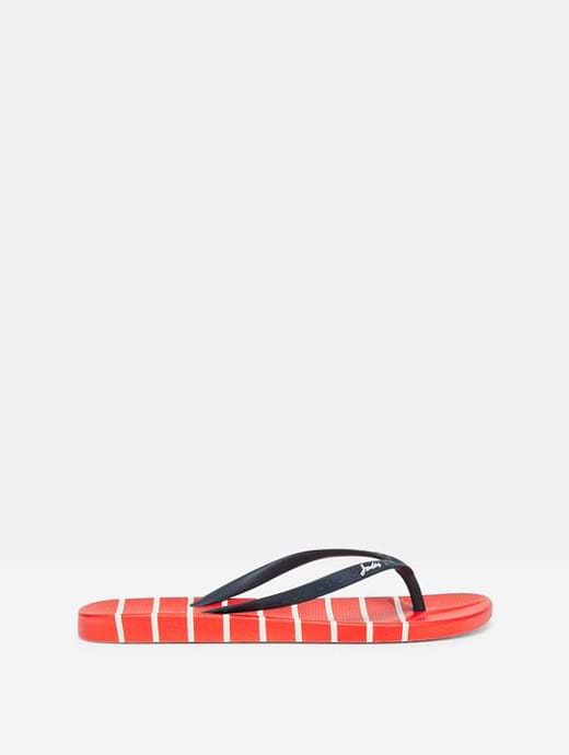 Joules Women s Flip Flops Red Stripe