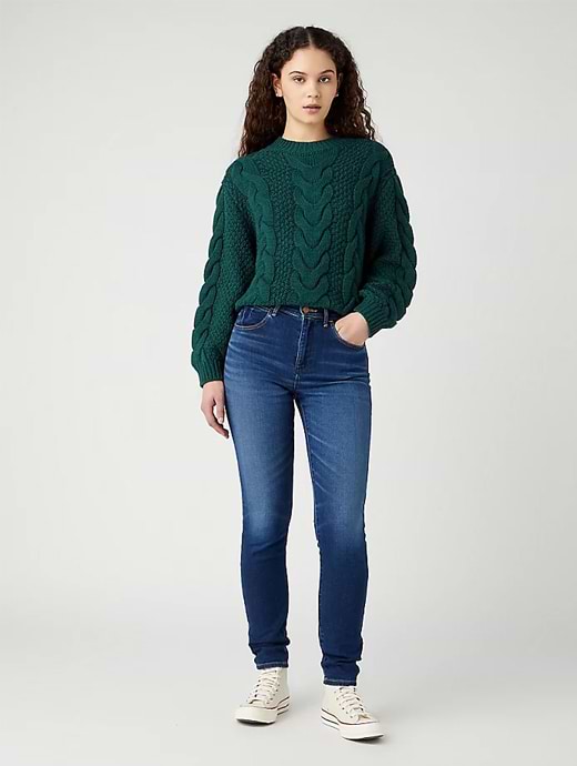 Womens wrangler skinny jeans discount