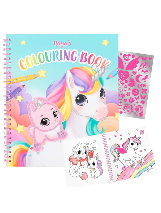 Yivi Colouring Book With Unicorn & Sequins 