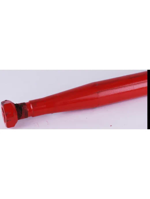 Kverneland Loader tine, straight, square section 35x1400mm, pointed tip with M33x2mm nut, red