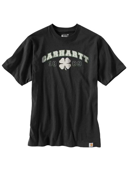 Carhartt Relaxed Fit Heavyweight Short-Sleeve Shamrock T-Shirt Black