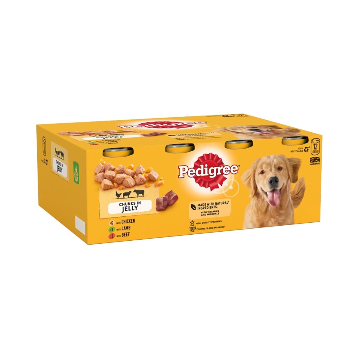 Pedigree Dog Tins Mixed Selection in Jelly 12 Pack