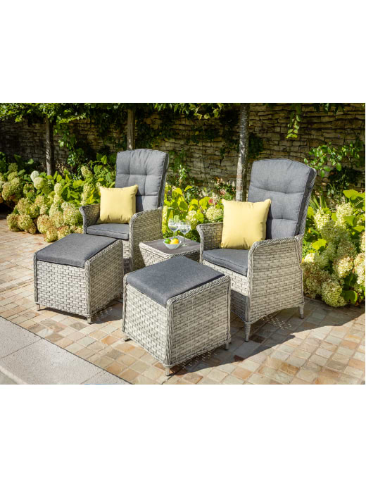 Hartman Capri 2 Seat High Back Bench with Cushions Grey Platinum