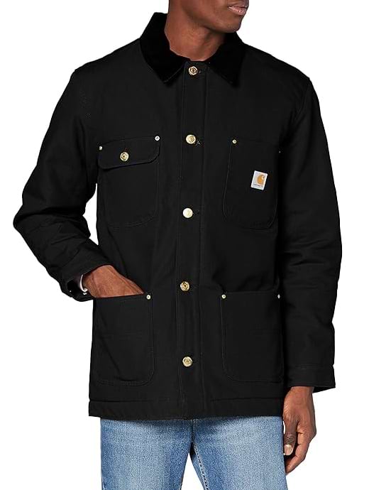 Carhartt Loose Fit Firm Duck Blanket-lined Chore Coat Black
