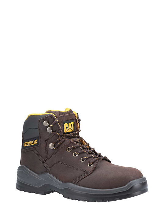 Caterpillar Unisex Striver Lace Up Injected Safety Boot Brown DFS