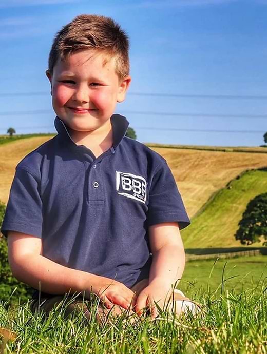 Back British Farming Children's Polo Top Navy
