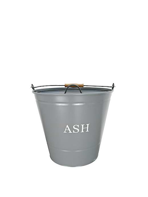 Decco Ash Bucket With Lid Grey