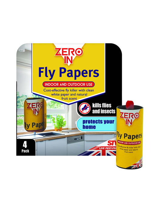 Zero In Fly Papers 4 pack