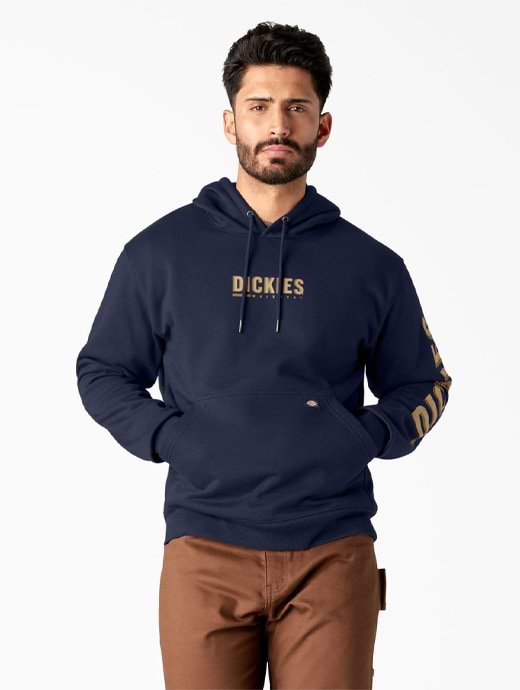 Dickies Men's Graphic Pullover Fleece Navy