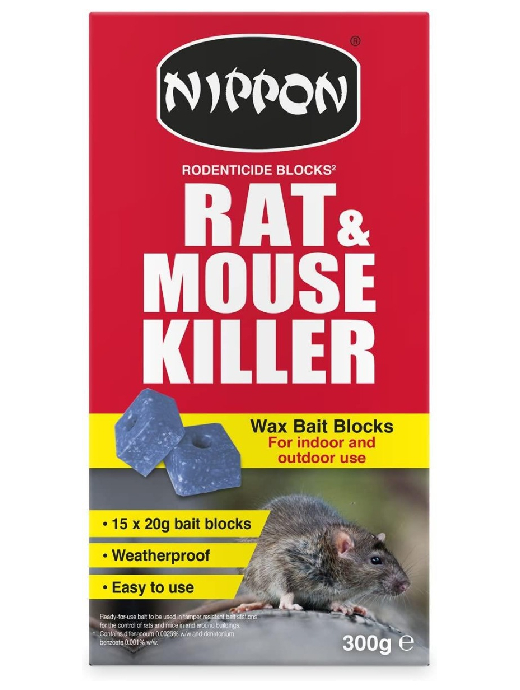 Vitax Nippon Rat & Mouse Killer - Wax Rodenticide Blocks 300g