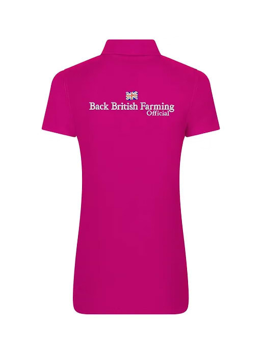Back British Farming Women's Polo Pink 