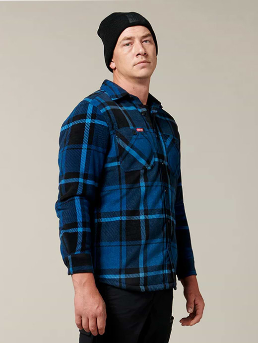 Flannel jacket blue discount