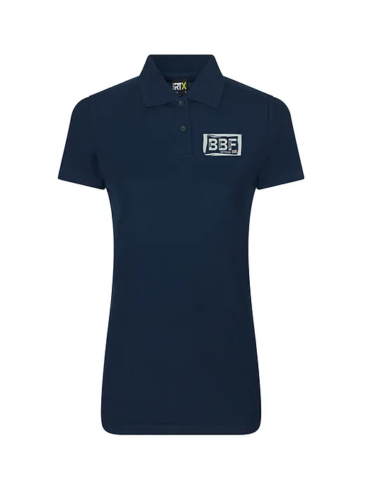 Back British Farming Women's Support Our Standards Buy British Polo Shirt Navy