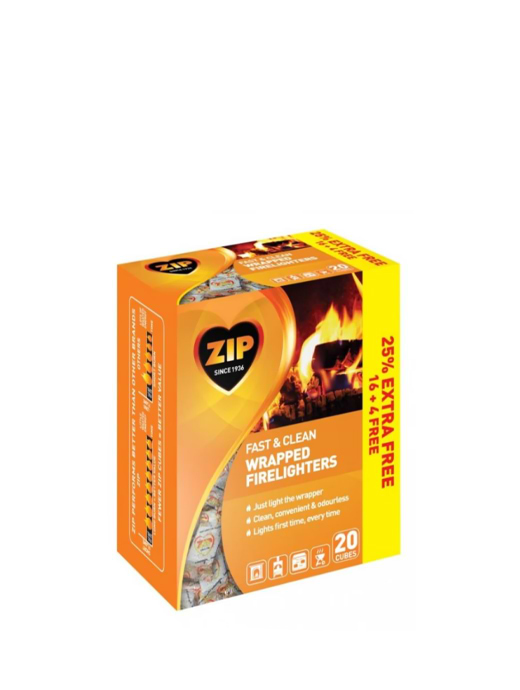 Zip Wrapped Firelighter 18 Pack