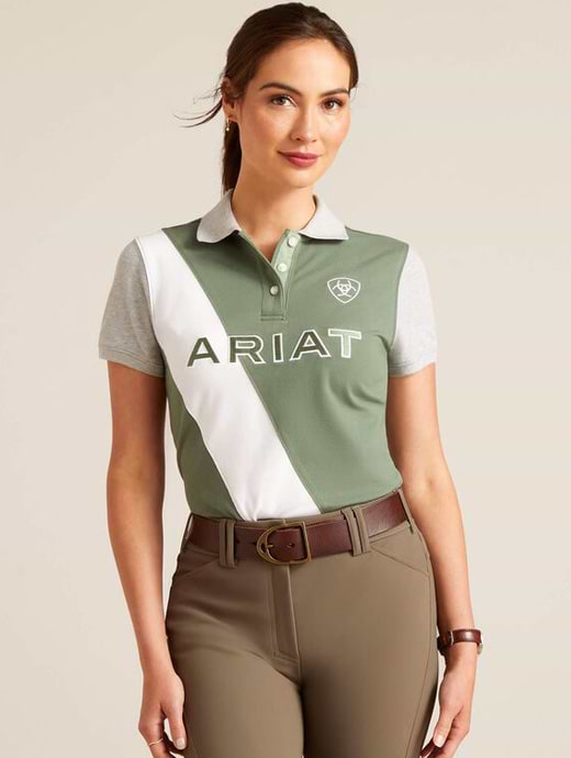 Ariat Women's Taryn Short Sleeve Polo Duck Green