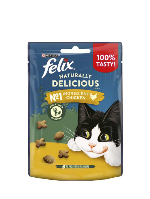 Felix Naturally Delicious Chicken And Catnip Cat Treats 50g