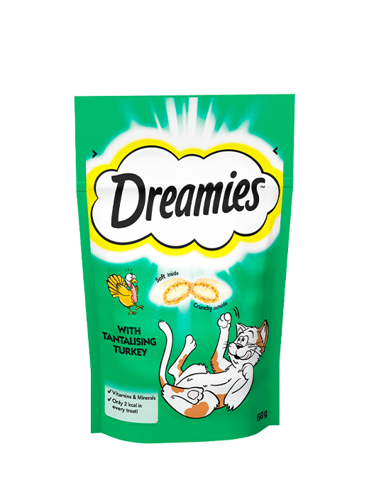 Dreamies Cat Treat Biscuits With Tantalising Turkey 60g