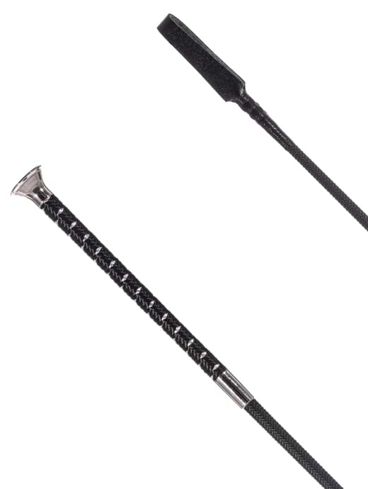 Country Direct Metallic Fleck Handle Riding Whip Black
