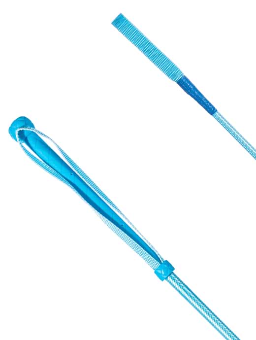 Country Direct Neon Braid Riding Whip Blue