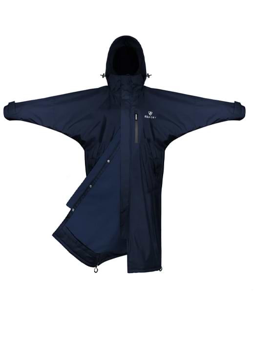 EQUIDRY All Rounder Evolution Lite Children's With Thin Fleece Hood Navy With Navy Lining