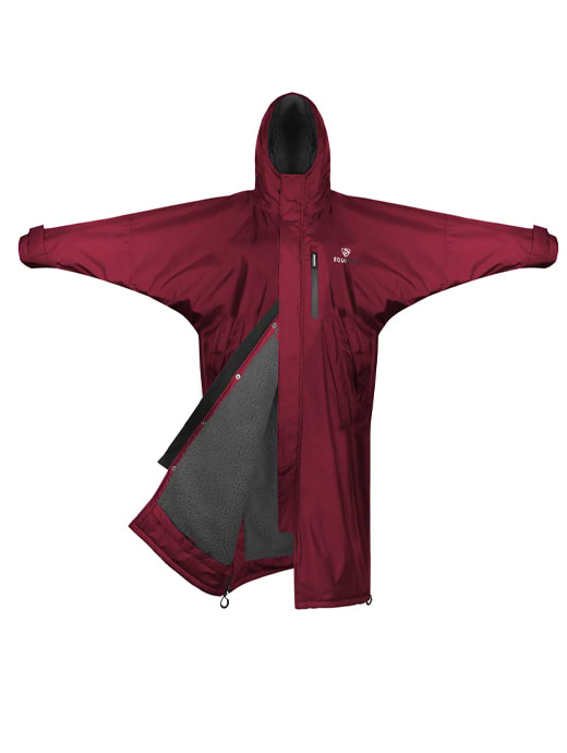 EQUIDRY All Rounder Evolution Children's with Fleece Hood Plum with Charcoal Lining