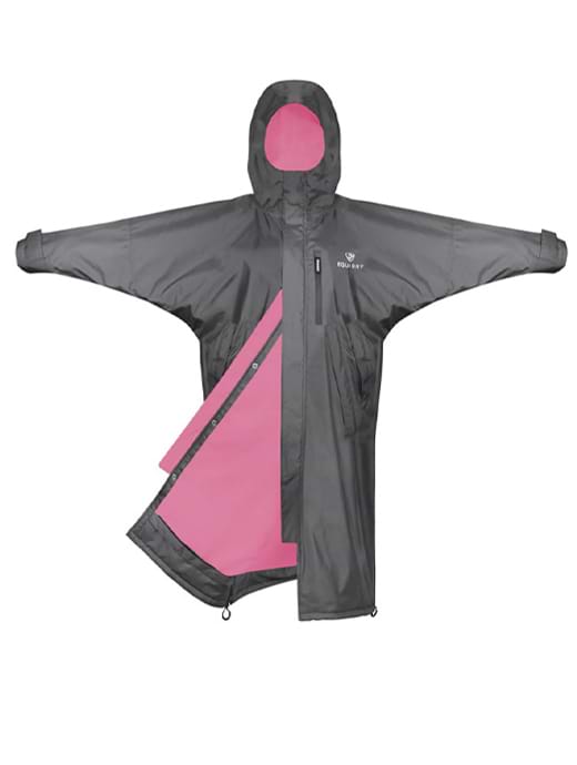EQUIDRY All Rounder Evolution Lite with Thin Fleece Hood Charcoal with Penelope Pink Lining